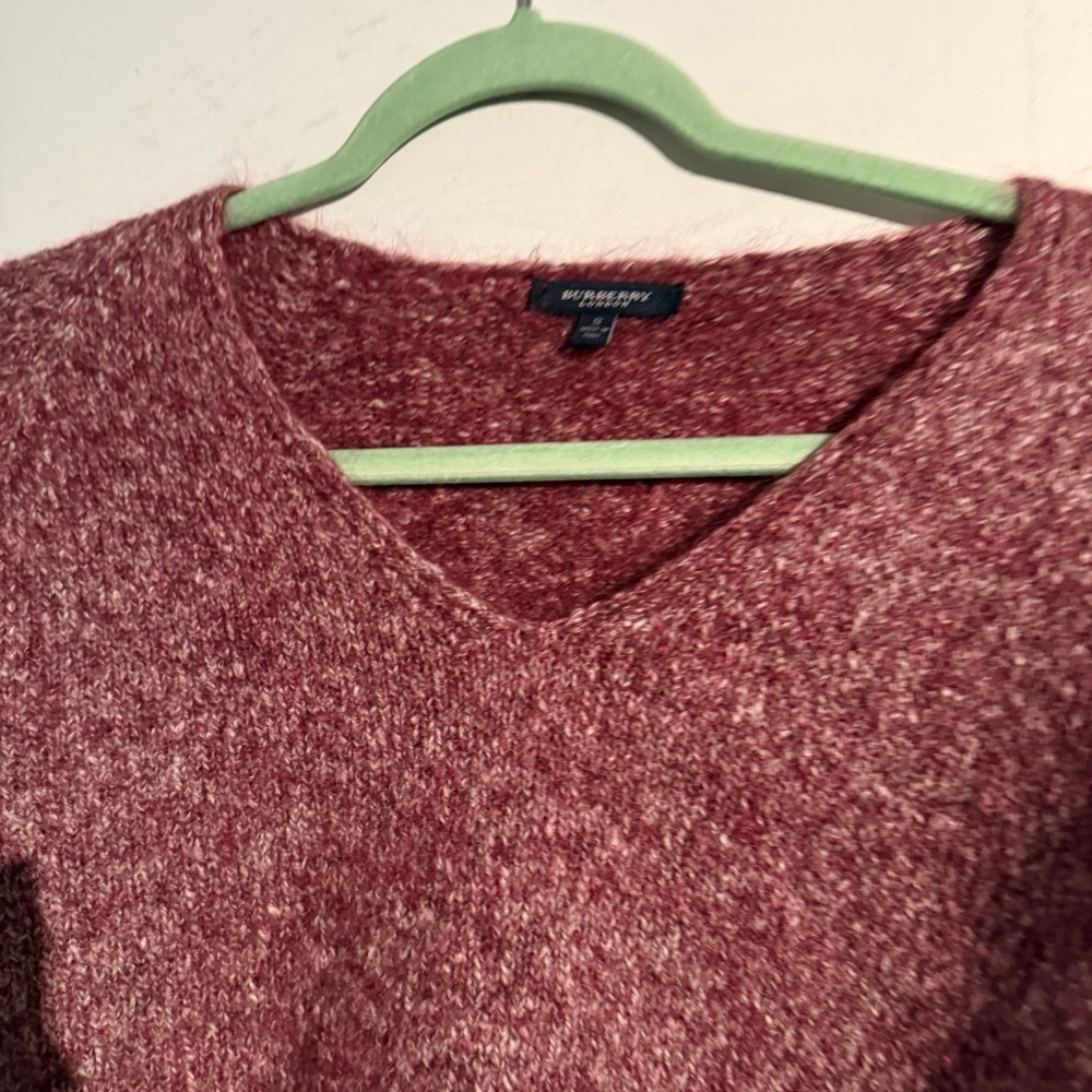 Burberry London Sweater Small Kid Mohair Blend Quiet Luxury Minimalist Parisian - Picture 2 of 7